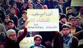 Protest gegen ISIS in Maarat Al-Nouman, 27.12.2013. 